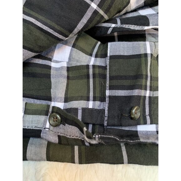 Athleta Womens Plaid Black Green Shirt Long Sleeve Top Blouse XS X-Small - Picture 7 of 10
